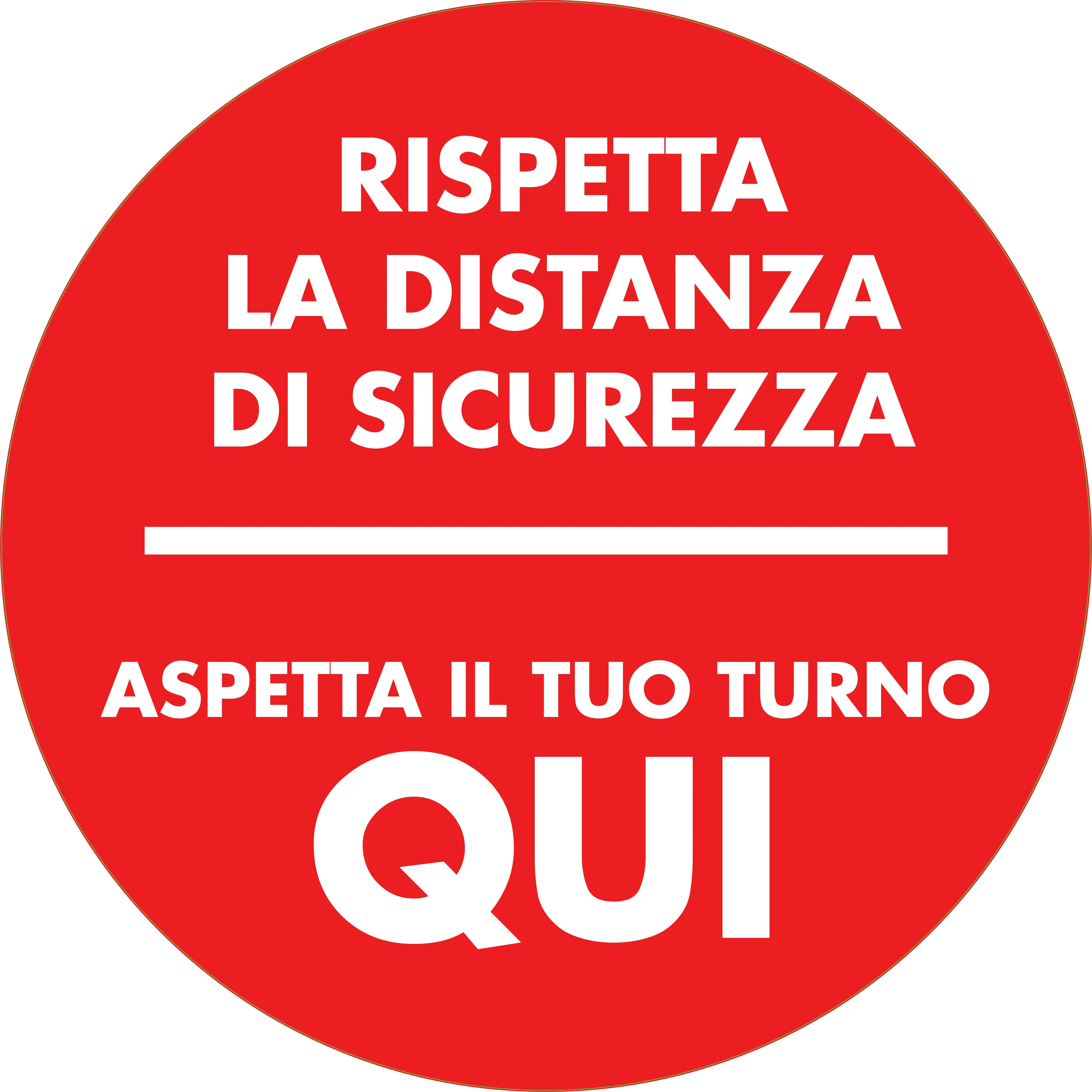 Adesivo Del Segnale Di Avvertimento Che Ricorda Limportanza Di Mantenere La Distanza Di 1 M Tra