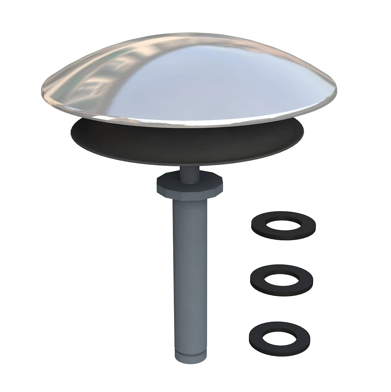 ENKI Scarico A Pressione Click Clack Per Lavabo Ottone Antico - Senza Troppopieno, 1 1/4'' - Ricambio Elegante