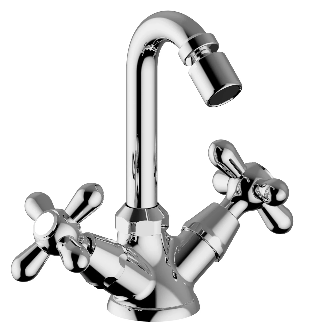 Rubinetto bidet monoforo cromo con bocca a tubo Daisy Teorema - TEOREM