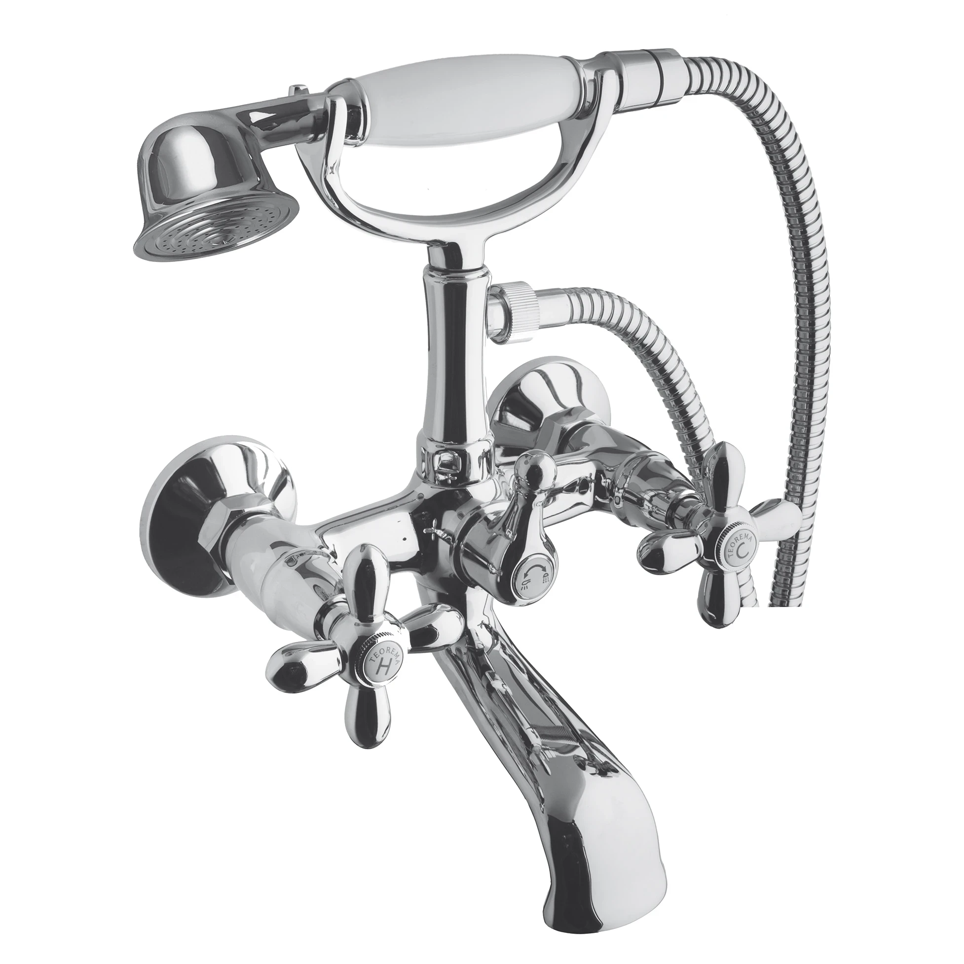 Gruppo vasca cromo con doccetta Daisy Teorema - TEOREM