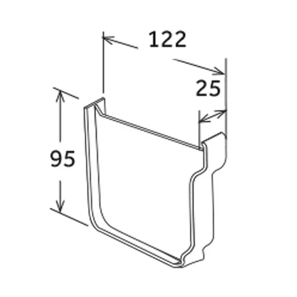 Gancio Per Grondaia Semicircolare Sviluppato In Pvc 25 Packcua Girpi - 5