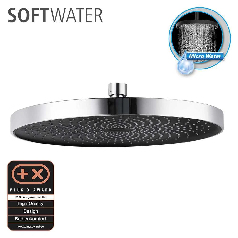 Soffione Doccia Turbo Alta Pressione 300 Fori Cromato - Bassa Pressione Con Tubo 1,5 M