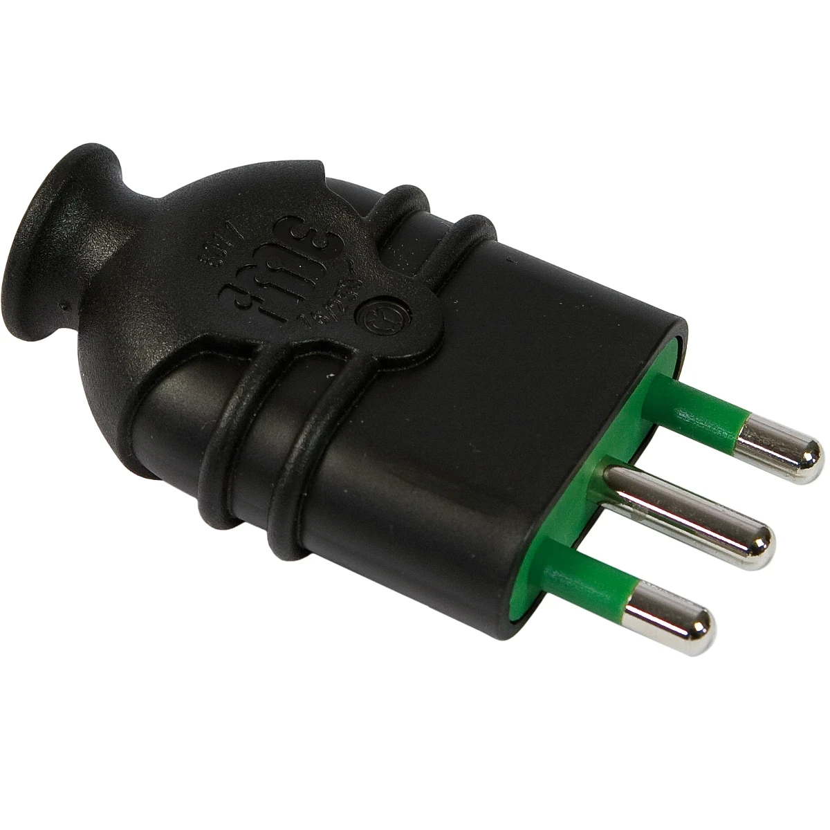 Spina italiana Hi-Pro professionale 2P+T smontabile nera 10A - 16A Fanton - FANTON