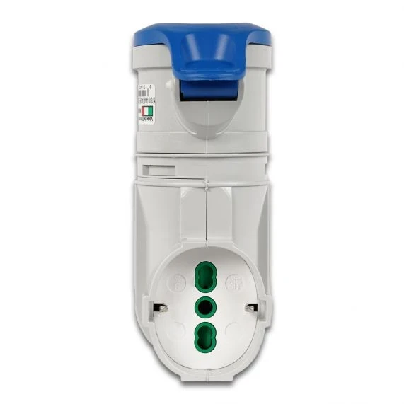 Rober Adattatore spina CEE blu a 3 prese universali 00702 Rober Adattatore spina CEE blu a 3 prese universali 00702