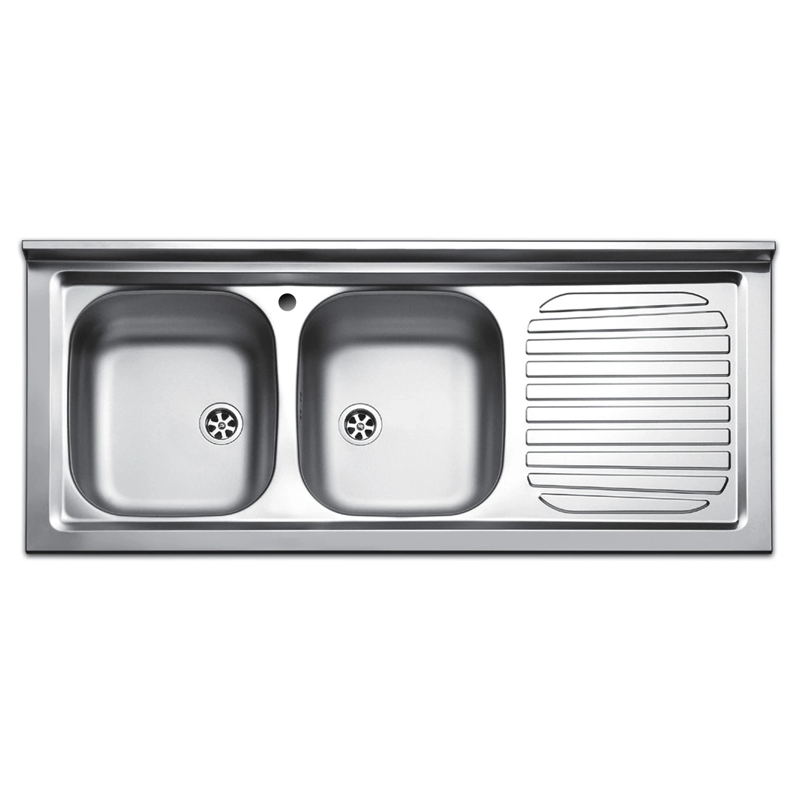 Lavello appoggio doppia vasca inox Zan - PILERI