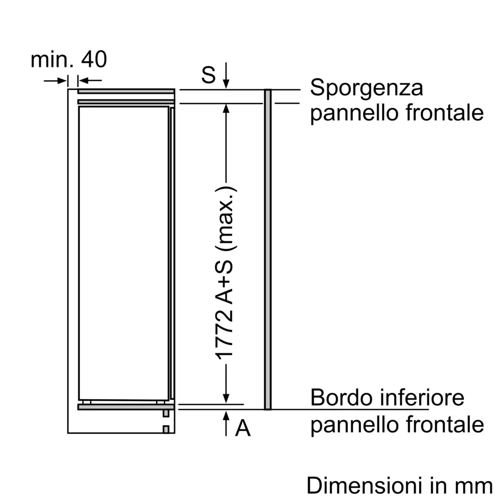 Siemens KI82LAFF0 IQ500 Frigorifero Da Incasso Con Vano Congelatore 1775 X 56 Cmsiemens Ki82laff0