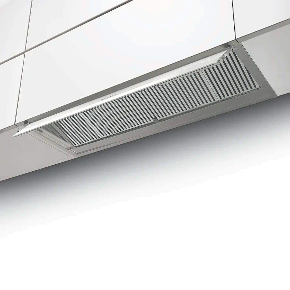 FABER Cappa Sottopensile Da Incasso 2156 SRM (90 Cm - Grigio Chiaro / Griglie Inox
