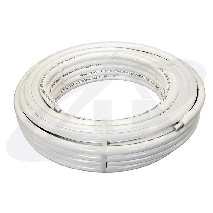 Tubo multistrato preisolato per riscaldamento bianco PE-RT/AL/PE-RT Flexall-iso Unidelta