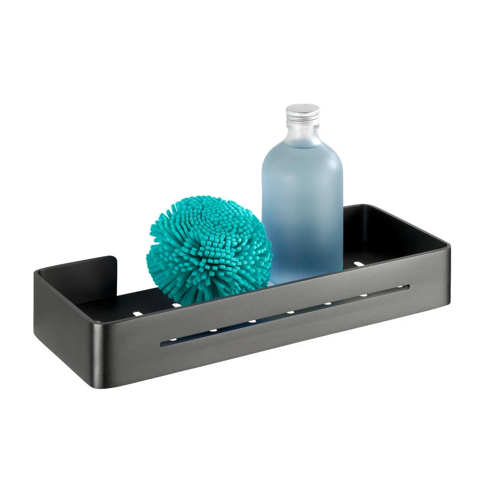 Porta oggetti in alluminio grigio antracite Montella Wenko - WENKO