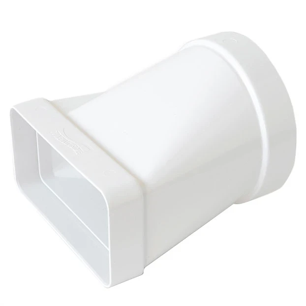 Giunto orizzontale in ABS bianco da tubo tondo a rettangolare First - FIRST_L