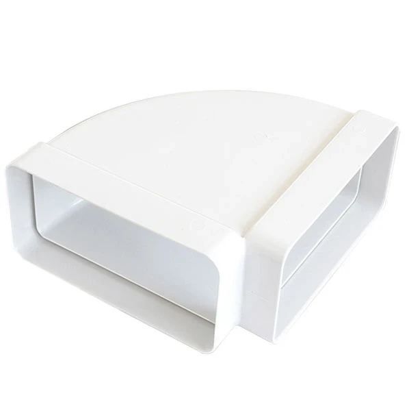 Curva orizzontale per tubo rettangolare in ABS bianco aerazione canalizzata First - FIRST_L