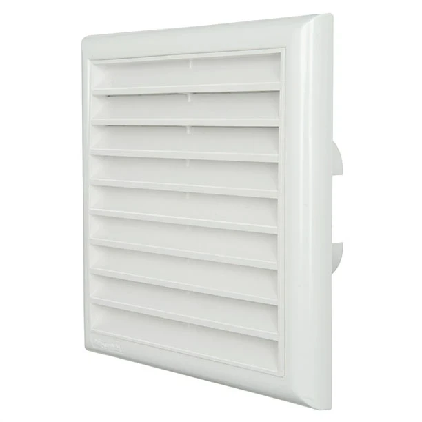 Griglia da sovrapporre con alette fisse per tubi tondi e rettangolari in ABS bianco First - FIRST_L