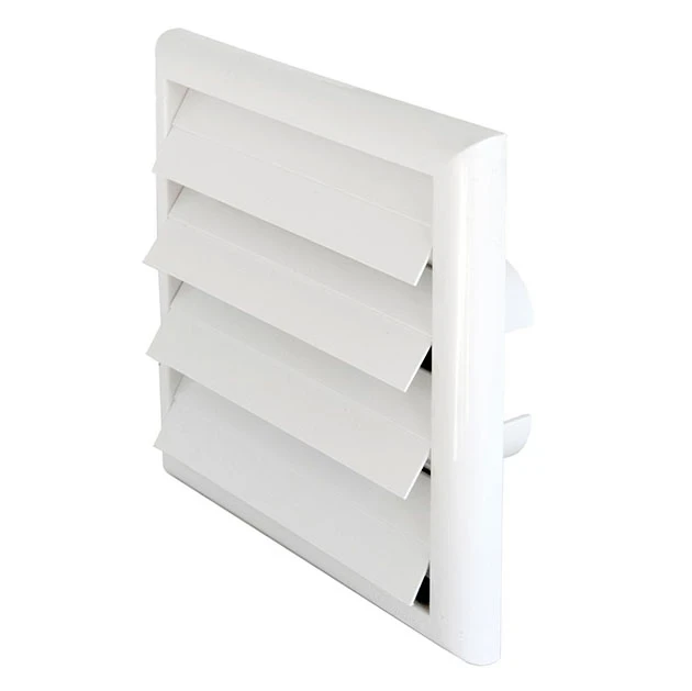 Griglia da sovrapporre con alette a gravità per tubi tondi e rettangolari in ABS bianco First - FIRST_L