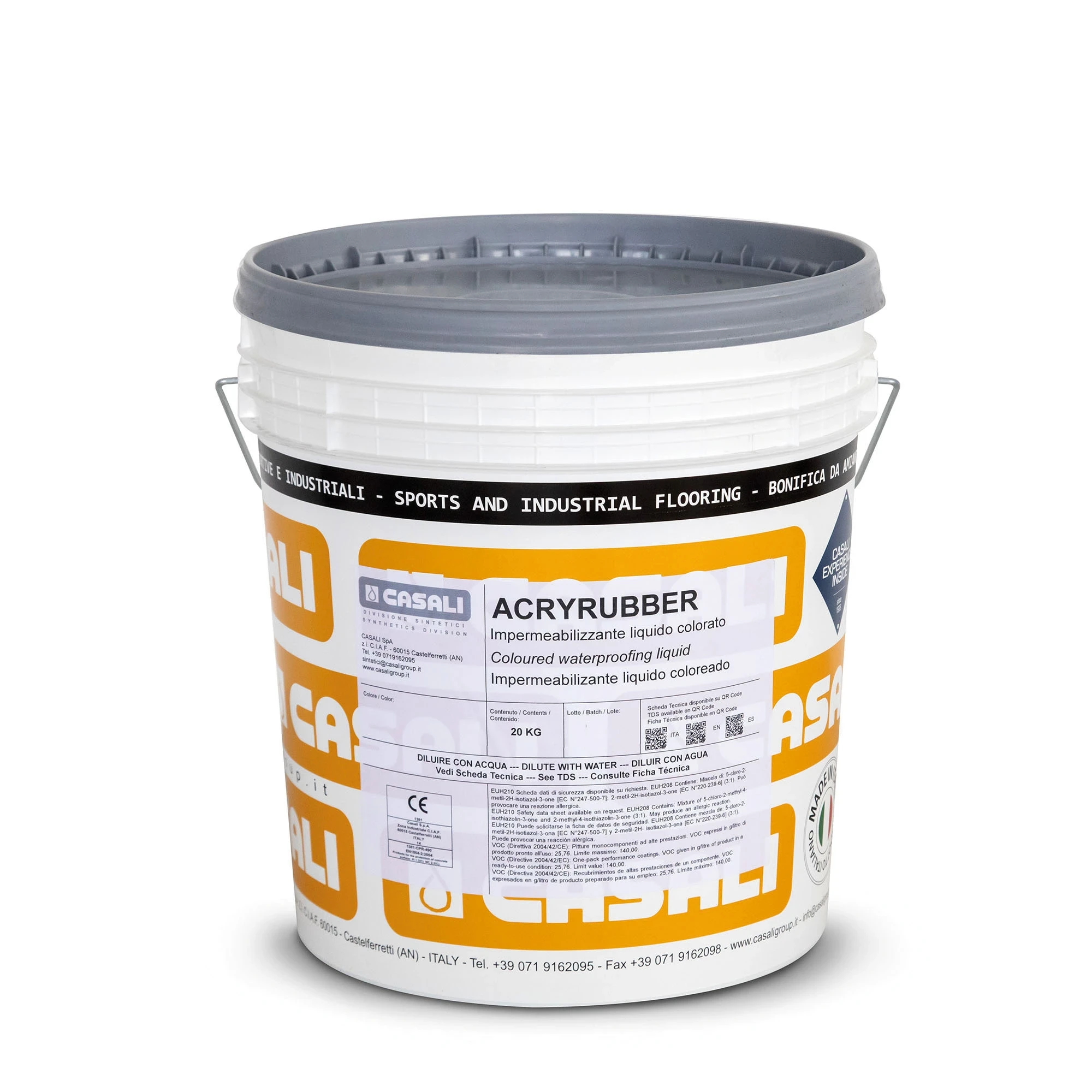 Guaina liquida impermeabilizzante colorata Acryrubber Casali - CASALI