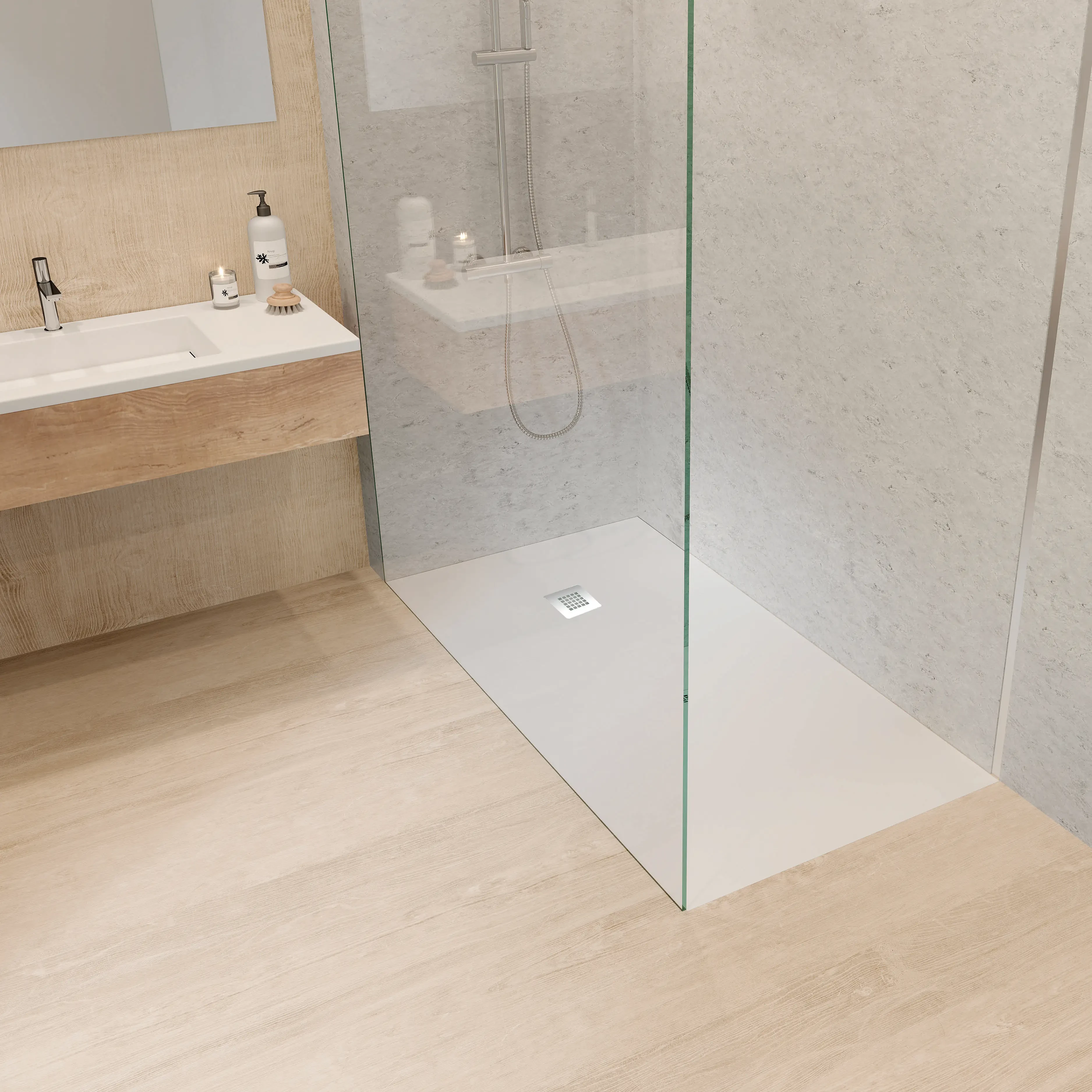 Piatto doccia bianco in mineralmarmo Classic AQG