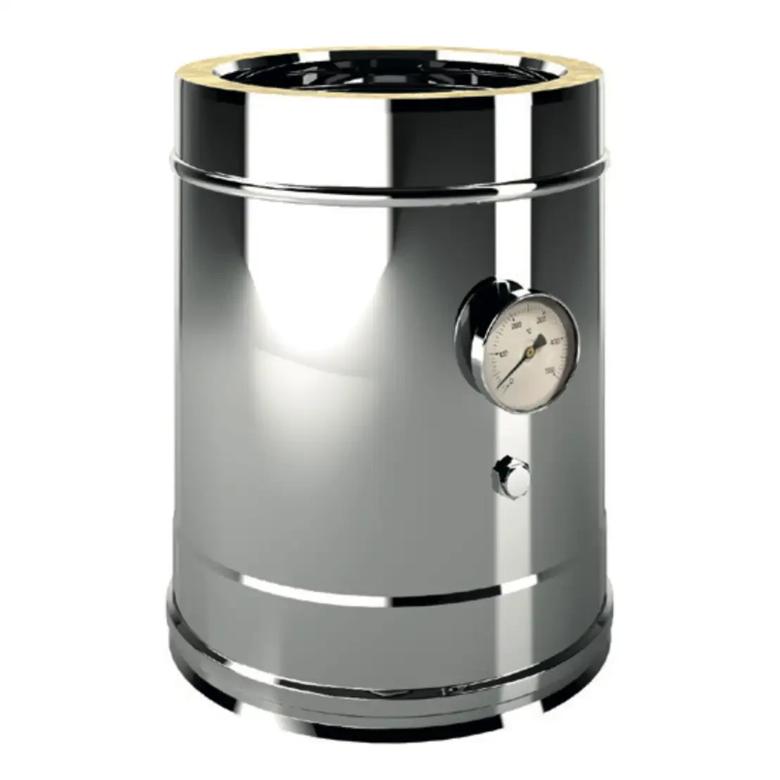 Gomito 30° Per Canna Fumaria Doppia Parete Acciaio Inox – DN 250/300 – Isolato In Lana Di Roccia