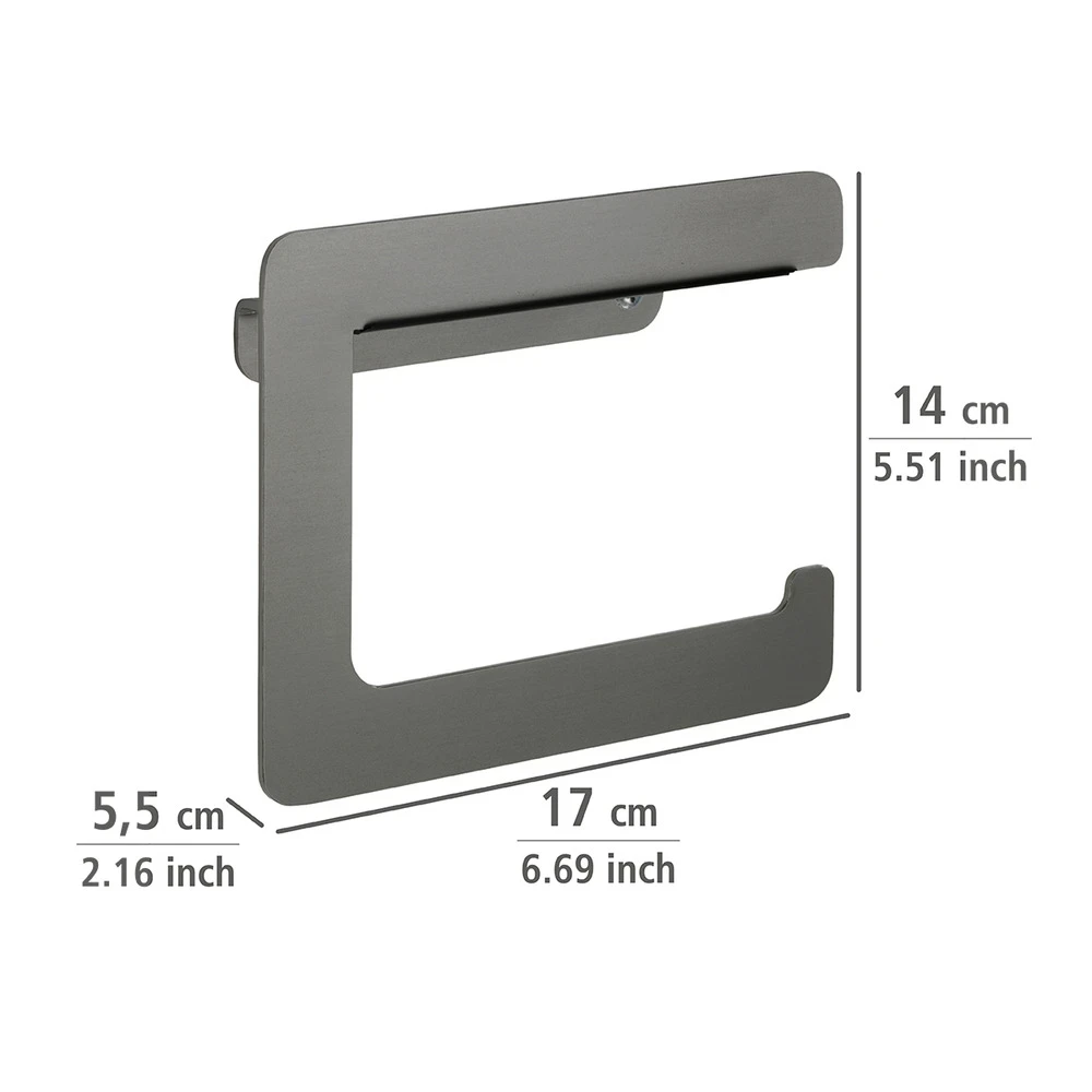 Porta rotolo in alluminio grigio antracite Montella Wenko