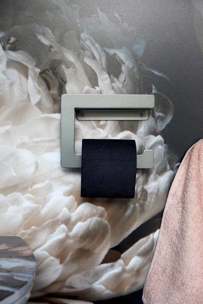 Porta rotolo in alluminio grigio antracite Montella Wenko