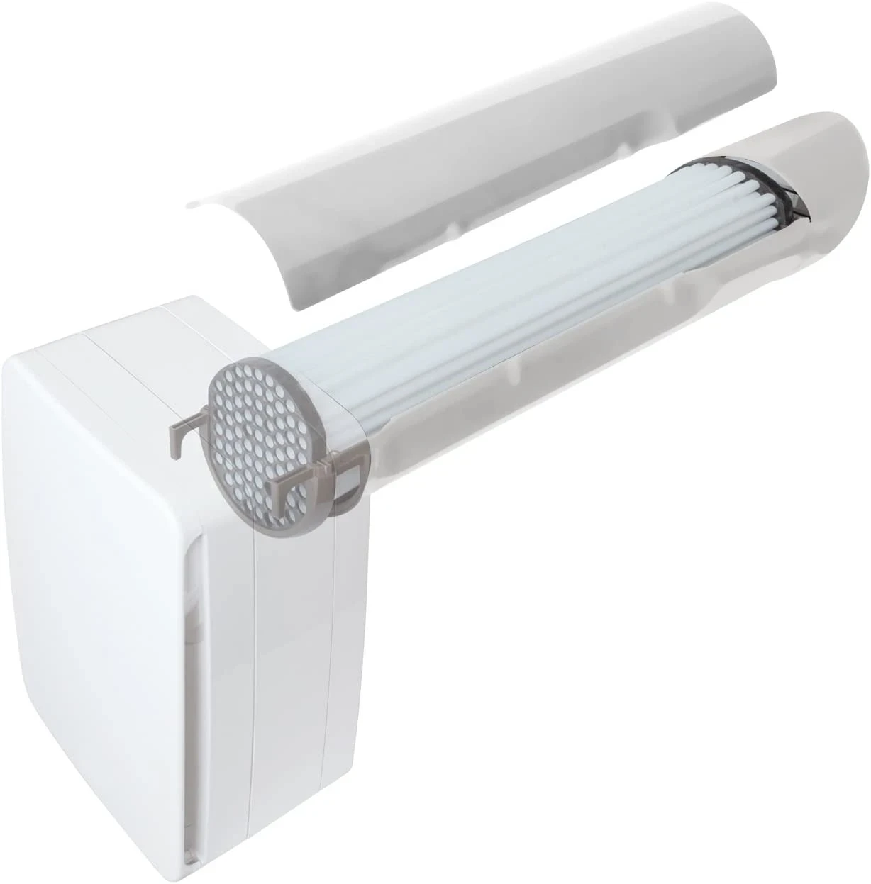Ventosa Rettangolare VacuValve Per Aspirapolvere Centrale - 90x135 Mm, Apertura 36-38 Mm Con 2 Perni Di Contatto, Bianco, Per Telaio A Incasso