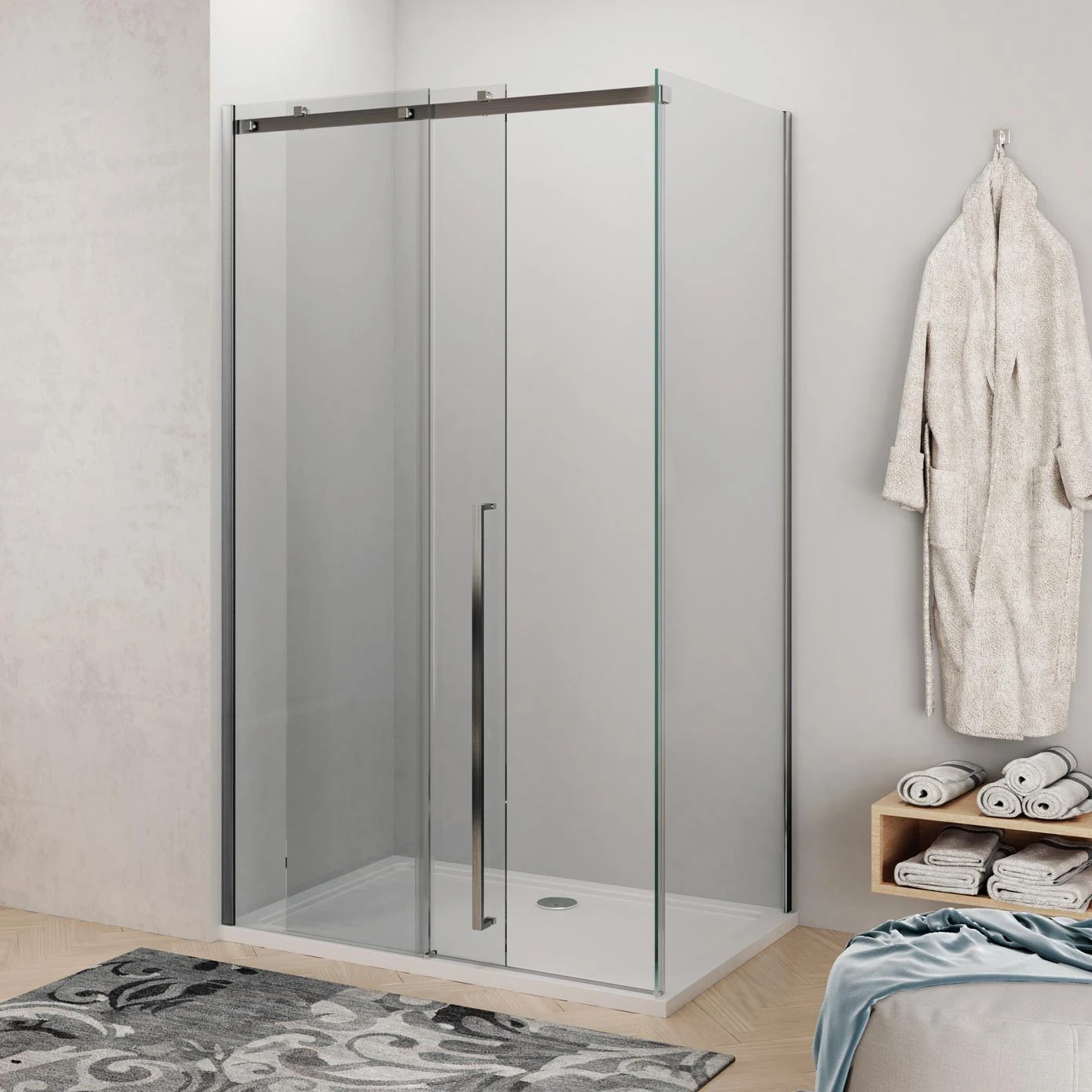 PENSILE PER SPECCHIO PALACE 1 ANTA BIANCO LUCIDO 20x20x74 Cm (LxHxP - Foto 3